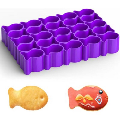 25-Cavity Mini Goldfish Cookie Mold