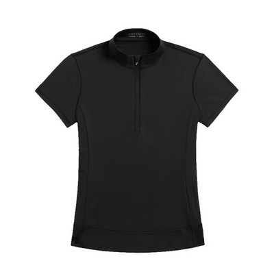 Greyson Womens Halley Short Sleeve Quarter Zip - Shepherd Black