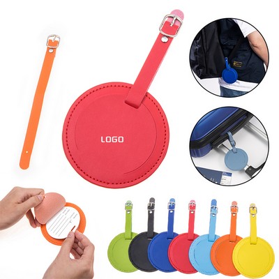 Stylish Round Luggage Tag With Adjustable Strap