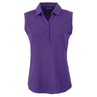 Cutter and Buck Ladies Forge Eco Stretch Recycled Sleeveless Polo