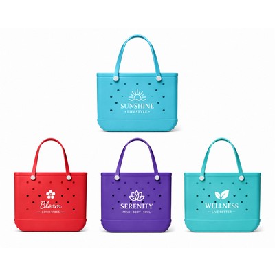 EVA Waterproof Beach Tote Bag – Bogg Style Custom Tote (SMALL)
