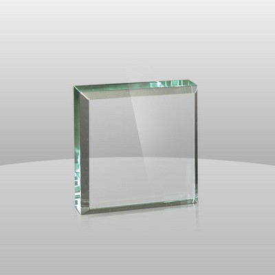 Jade Green Paperweight (3 1/4"x3 1/4"x3/4")