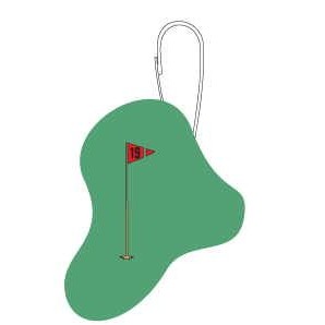 Golf Course Zipper Pull