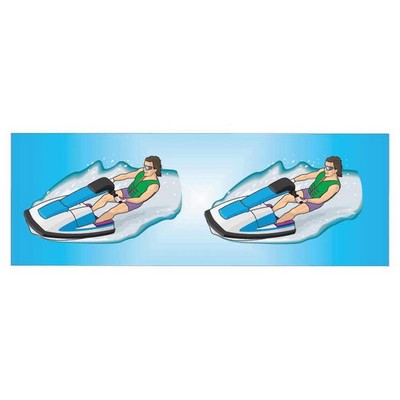 Jet Ski Panoramic Metal Photo Magnet (1 5/8"x4 5/8")