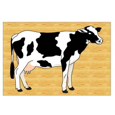 Cow Rectangle Metal Photo Magnet (2"x3")