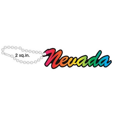 Nevada Promotional Line Key Chain w/ Black Back (2 Square Inch)
