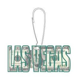 Las Vegas Block Letter $100 Bill Zipper Pull