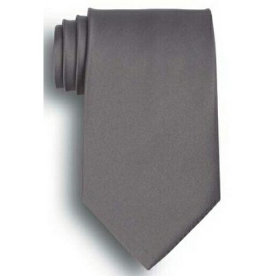 Dark Grey Polyester Satin Tie