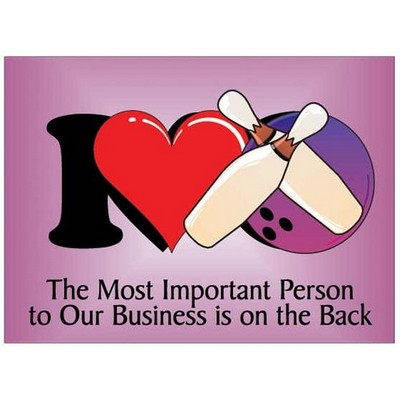 I Love Bowling Rectangle Photo Hand Mirror (2½"x3½")