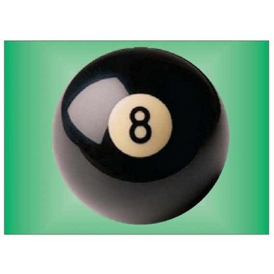8 Ball Rectangle Badge w/ Bar Pin (2.5"x3.5")