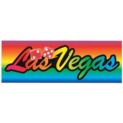 Las Vegas w/ Dice Panoramic Badge w/ Bar Pin (1 5/8"x4 5/8")