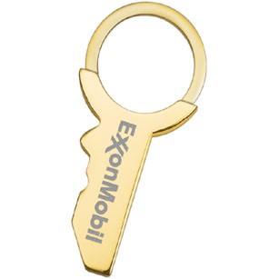 Gold Key Shaped Key Chain