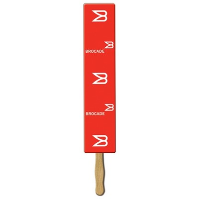 Long Rectangle 2 Sided Sandwiched Rally Hand Sign w/12" Wooden Handle