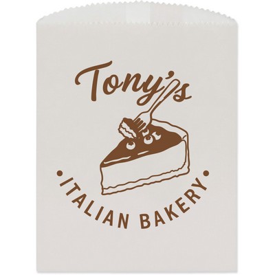 White Candy/ Cookie & Gourmet Bags (5 3/4"x7 1/2")