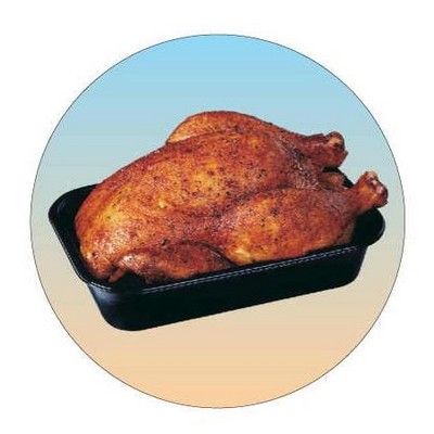 Chicken Round Badge w/ Bar Pin (2 1/2")