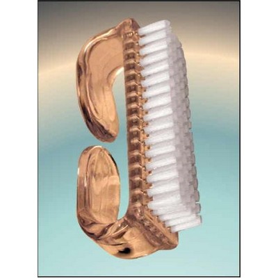 Nail Brush Rectangle Badge w/ Bar Pin (2 1/2"x3 1/2")