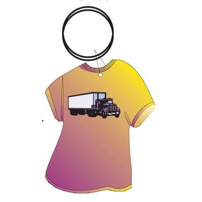 Diesel Truck Executive T Shirt Keychain w/Mirrored Back (4 Square Inch)