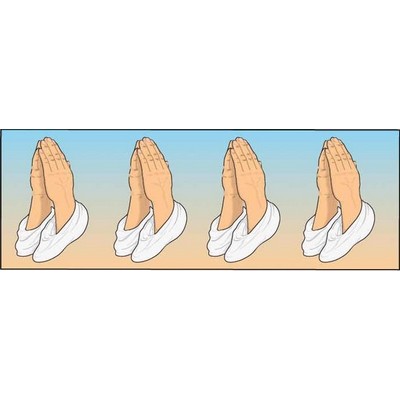 Praying Hands Panoramic Badge w/ Bar Pin