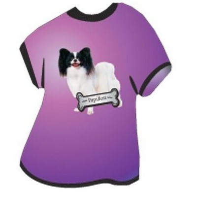 Papillon Dog T-Shirt Acrylic Coaster w/Felt Back