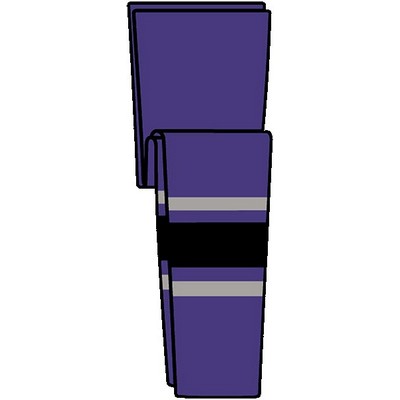 Los Angeles Pro Series Custom Purple Socks w/Gray & Black Stripes