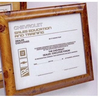 Burl Hardwood Executive Certificate Frame (8.5"x11")