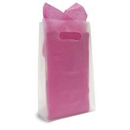 Frosty Clear Die Cut Shopper Bag (7" x 3 1/2" x 12")