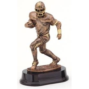 Bronze Male Football Runner Figure Award - 9"