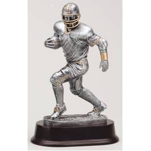 Silver Male Football Runner Figure Award - 9"