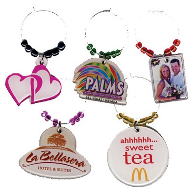 Custom Shaped Wine Glass Charm