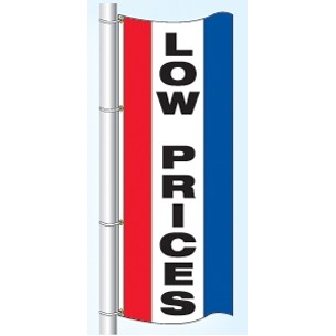 Single Faced Stock Message Interceptor® Drape Flag (Low Prices)