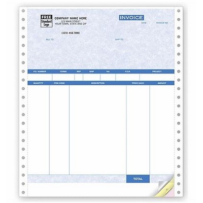 Parchment Product Invoices (2 Part)