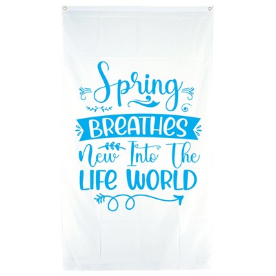 Custom Printed Flag on White Fabric w/1 Color Print (1' x 1.5')