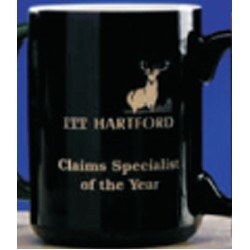 15 Oz. Black/White El Grande 2 Tone Ceramic Mug