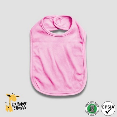 Baby Bib 2-PLY Pastel Pink or Pastel Blue 65%Polyester/35% Cotton-Laughing Giraffe®