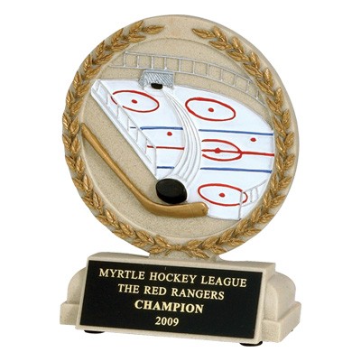 Hockey Stone Resin Trophy (5 ½" x 4 ½")