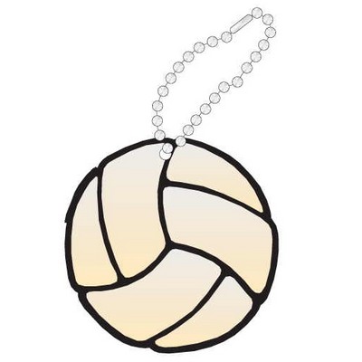 Volleyball Promotional Key Chain w/ Black Back (10 Square Inch)