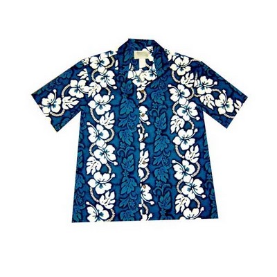 Hawaiian Shirt - 100% Cotton Poplin Tropical Print w/ Coconut Button Front (S - 3XL in-stock)