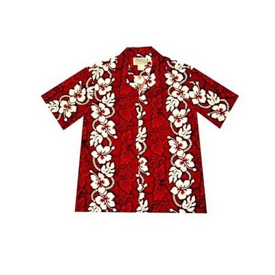 Hawaiian Shirt - 100% Cotton Poplin Tropical Print w/ Coconut Button Front (S - 3XL in-stock)