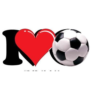 I Love Soccer Promotional Magnet w/ Strip Magnet (10 Square Inch)