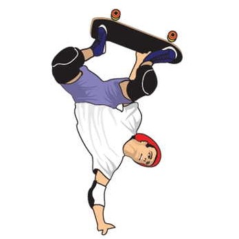 Skateboarding Promotional Magnet w/ Strip Magnet (10 Square Inch)