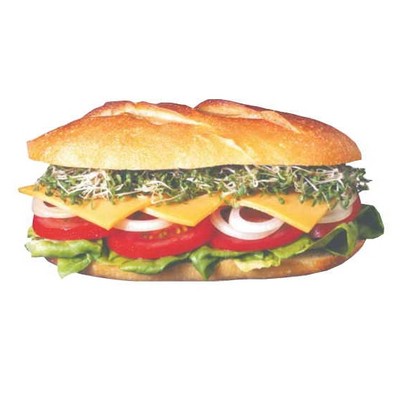 Sub Sandwich Promotional Magnet w/ Strip Magnet (10 Square Inch)