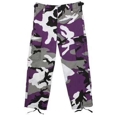 Youth Ultra Violet Purple Camouflage Battle Dress Uniform Pants (XXS to XL)