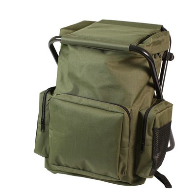 Olive Drab Backpack & Stool Combination