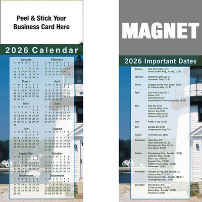Peel & Stick Full Color Calendar Magnet (3 1/2"x8 1/2")