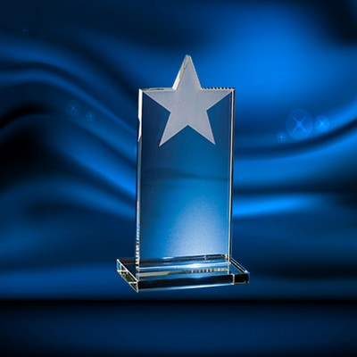 8 1/2" Shining Star Crystal Star Award