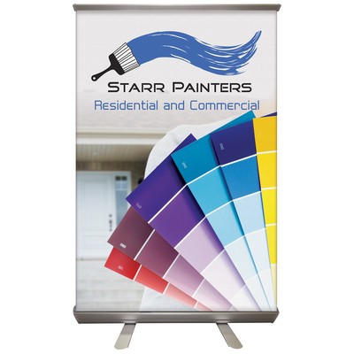 32" x 48" Custom Digitally Printed Retractable Banner Stand