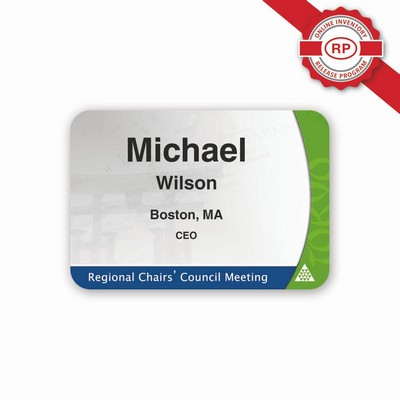 Laminated Name Badge Full Color (2.25"x3.25") Rectangle - No personalization included