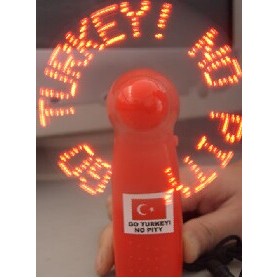 Custom LED Message Fan w/ Wrist Strap
