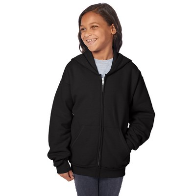 Hanes® Youth EcoSmart® Full-Zip Hooded Sweatshirt