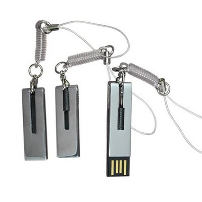 Retractable Metal Mini USB Flash Drive